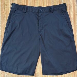 Nike Black Flat Front Shorts Lightweight Casual